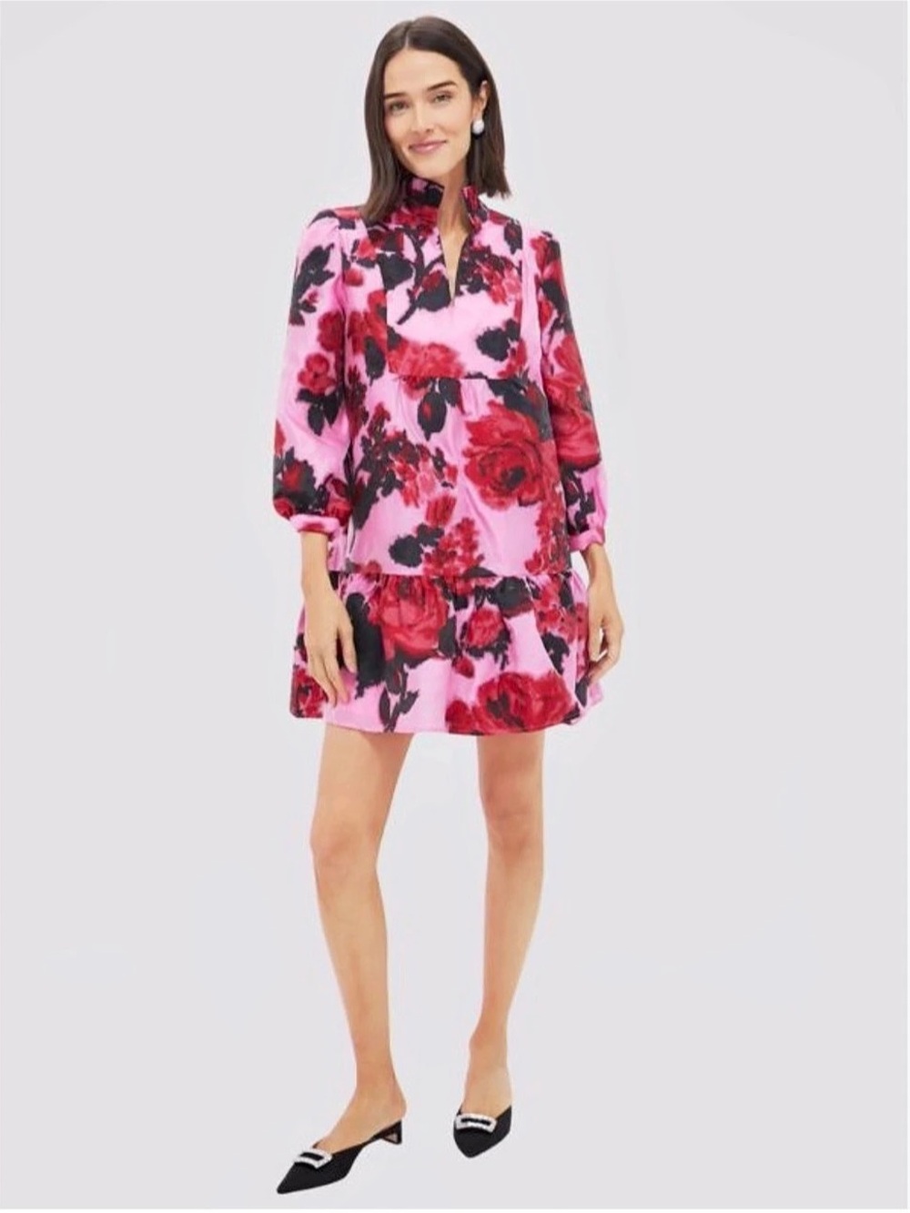 Tuckernuck
Tuckernuck Palmerston Mini Dress medium Cerise Blossom Jacquard Pocke